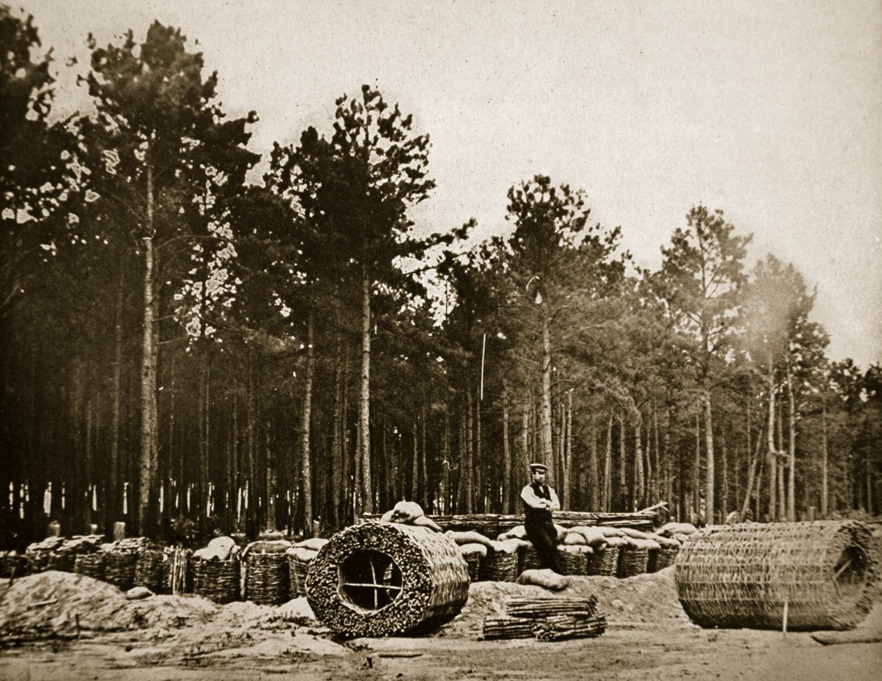 Fabrication de gabions devant Petersburg, 1861-65 - Mathew B. Brady