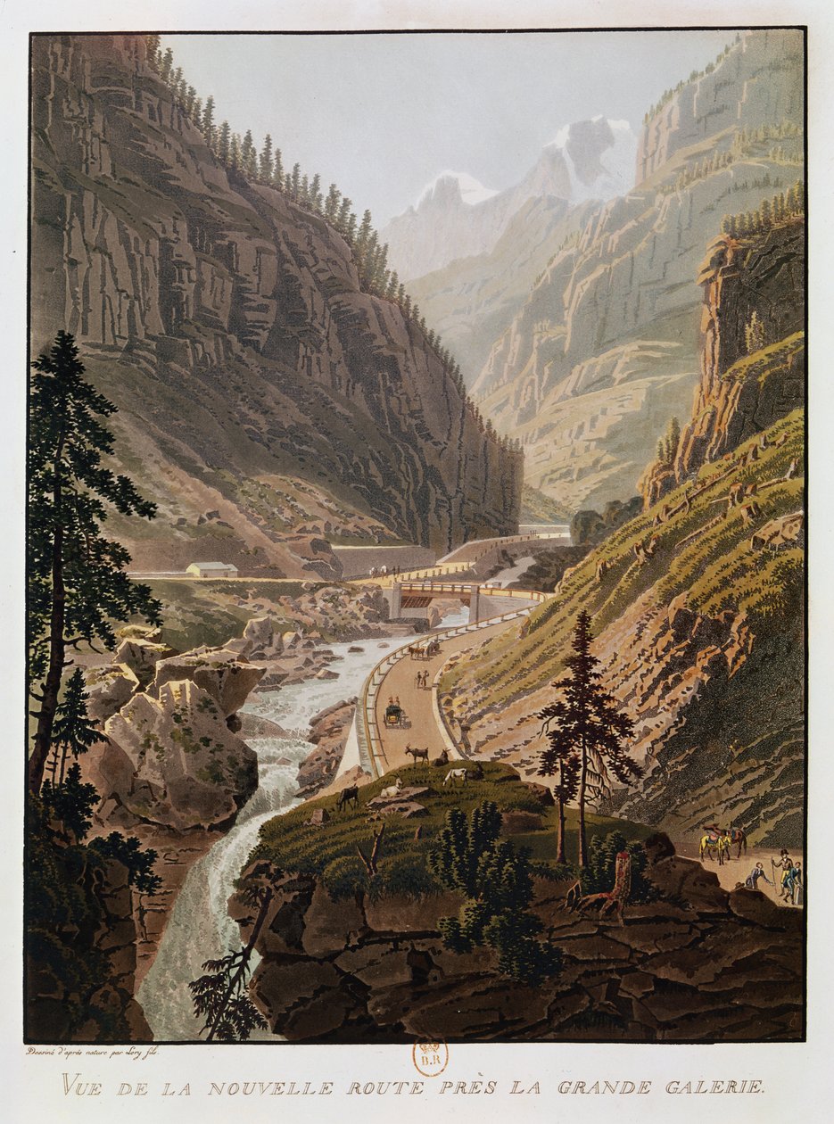 Vue du nouveau col du Simplon, 1811 - Mathias Gabriel Lory