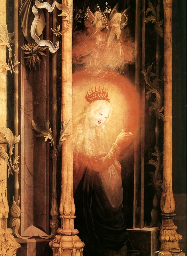 Concert des anges et Nativité (détail) - Matthias Grünewald