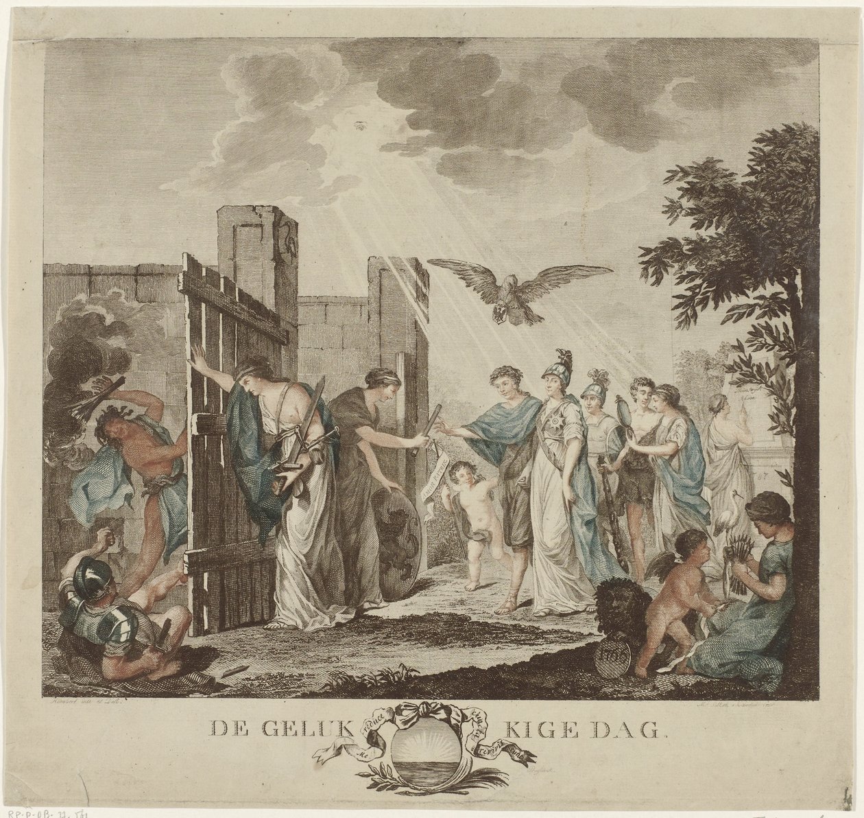 Allégorie de la restauration du stathouder Guillaume V, 1787 - Mathias de Sallieth
