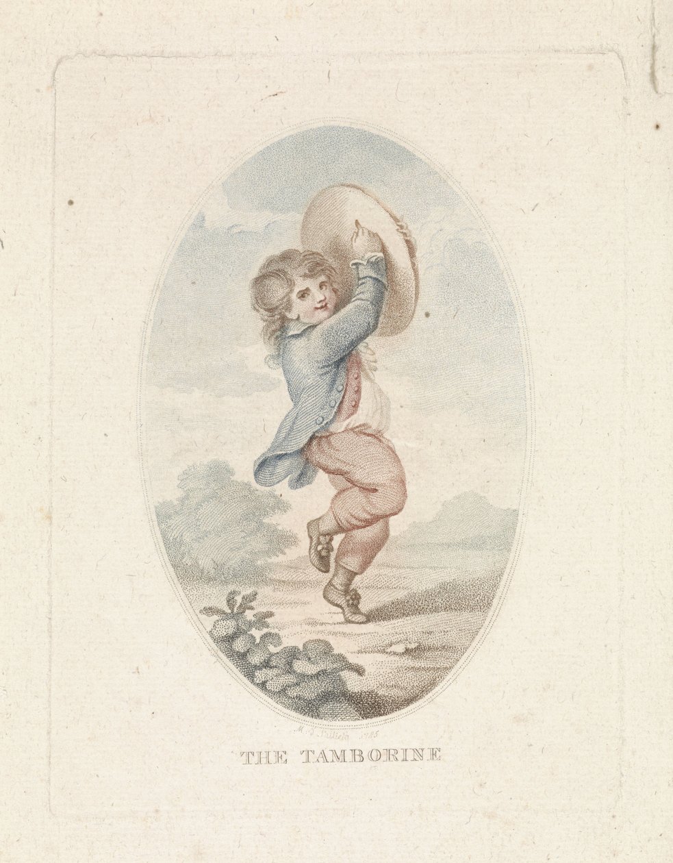 Garçon avec tambourin - Mathias de Sallieth