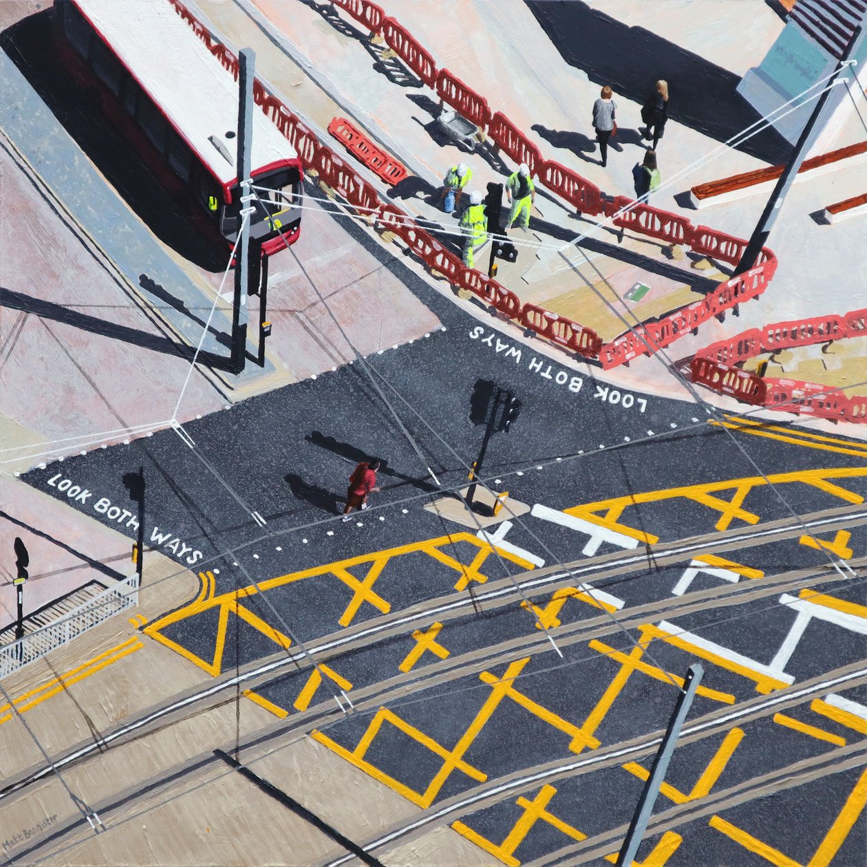 Check Your Travel, 2020 (acrylique sur panneau) - Matt Bannister