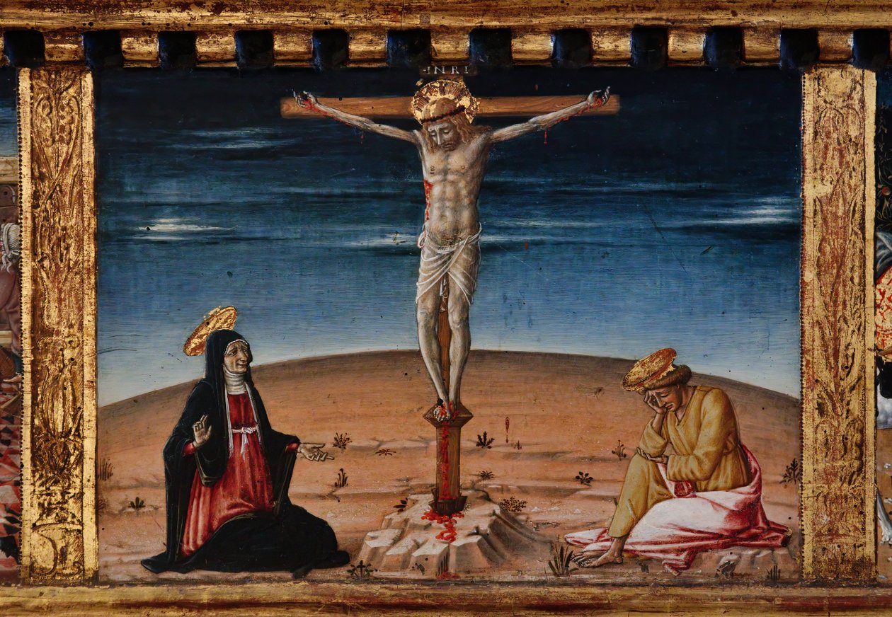 Madone et Enfant avec les Saints Jacques, Augustin, Bernardin et Marguerite, premières décennies du 14ème siècle - Matteo di (c.1430-95) Giovanni