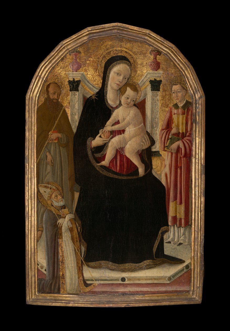 Vierge et Enfant en majesté avec trois saints - Matteo di Giovanni