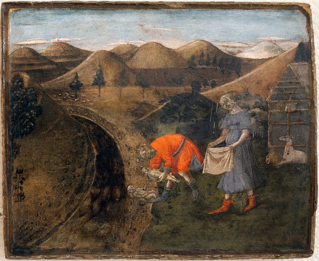 Légende de Romulus et Remus : Romulus et Remus recueillis par le berger ...