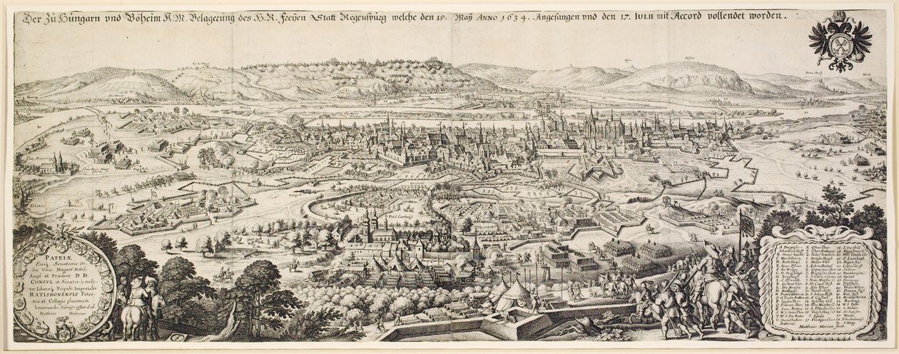 Le siège de Ratisbonne, 1634 - Matthaus the Elder Merian