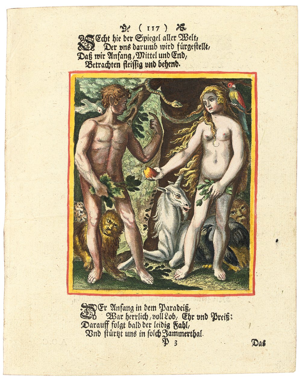 Adam et Ève, vers 1700-1725 - Matthaus Merian