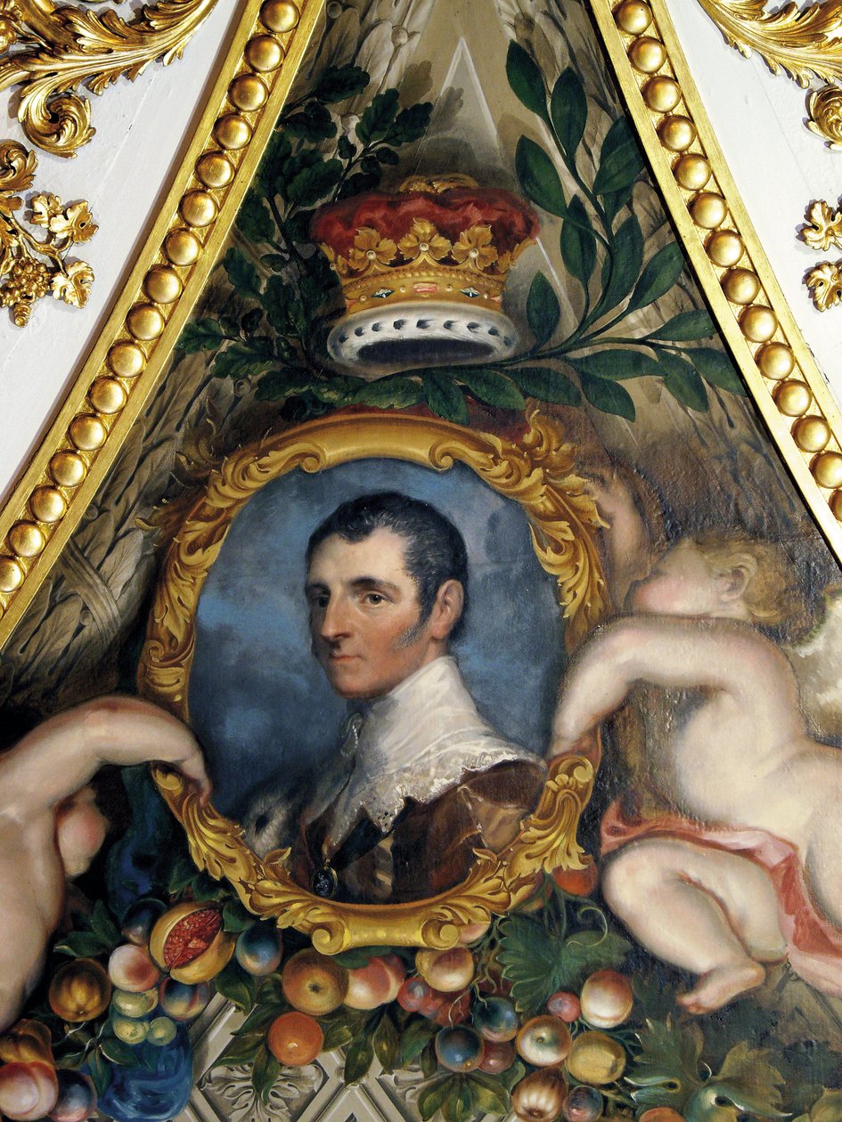 Portrait du 5e duc de Rutland, plafond du salon Elizabeth - Matthew Cotes Wyatt