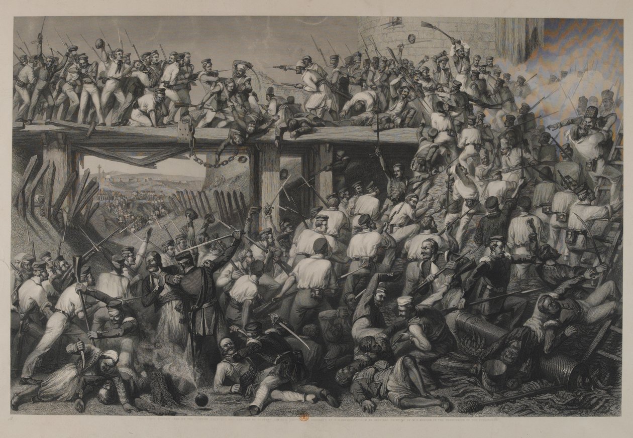 Assaut de Delhi, gravé par T.H. Sherratt, publié par la London Printing and Publishing Company, août 1859 - Matthew Somerville Morgan