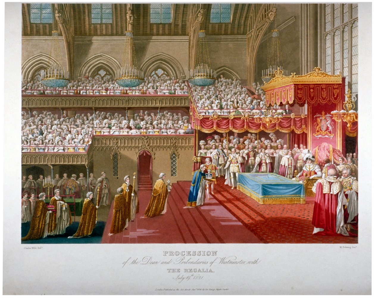 Couronnement du roi George IV, Westminster Hall, Londres, 1821-1824 - Matthew Dubourg