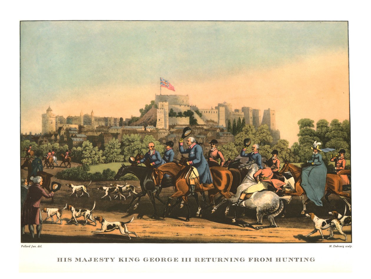 Sa Majesté le roi George III revenant de la chasse, début-milieu du 19e siècle, vers 1955 - Matthew Dubourg