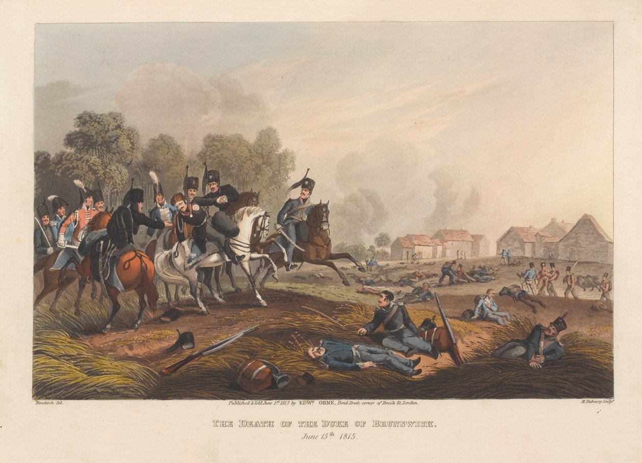 La mort du duc de Brunswick, 15 juin 1815 - Matthew Dubourg