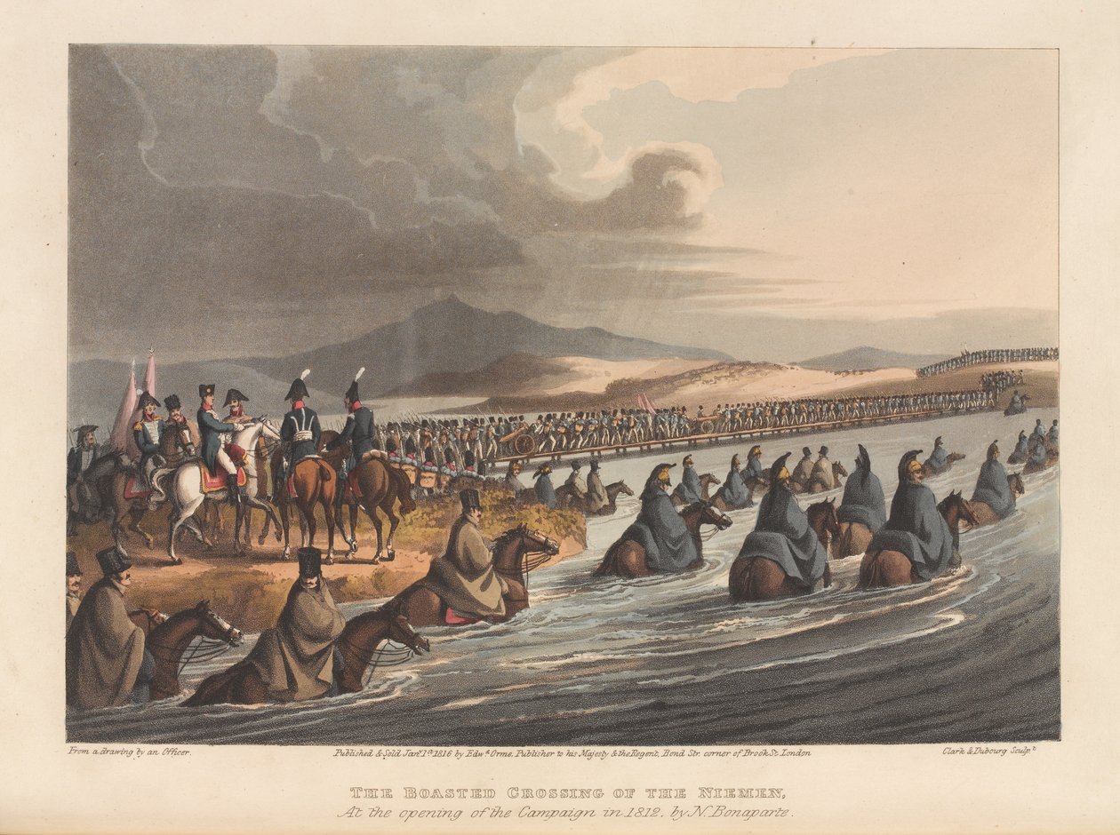 La traversée du Niémen au début de la campagne de 1812 - Matthew Dubourg