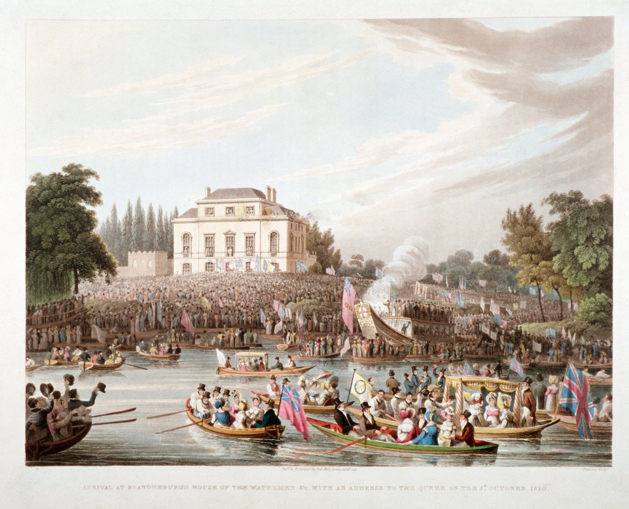 Vue de la Tamise à Brandenburgh House, Hammersmith, Londres - Matthew Dubourg