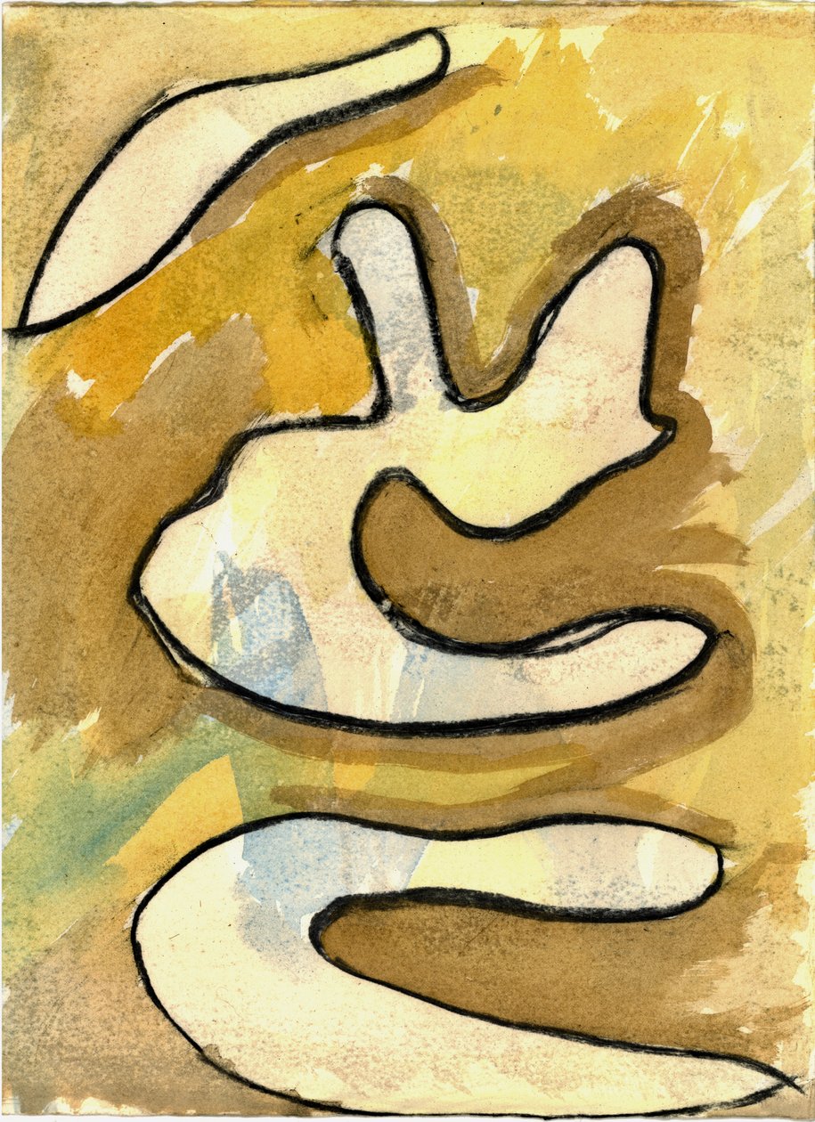 Du Serie Douce Le Matin 2, 2021 (aquarelle et fusain) - Matthew Hilton