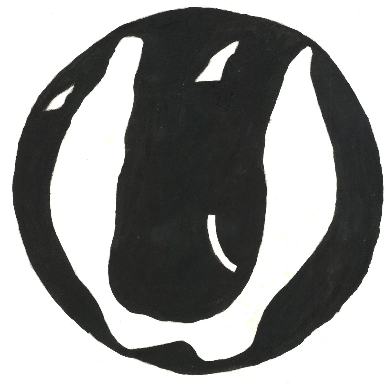 Du Serie Glyphes 12, 2017 (encre de Chine) - Matthew Hilton