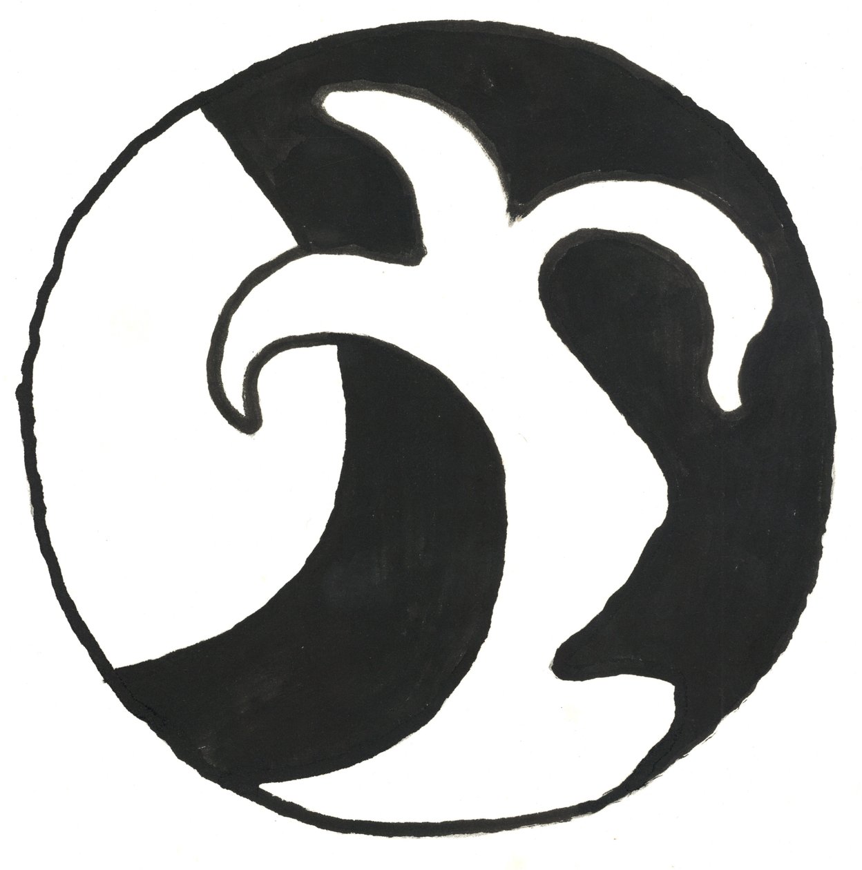 Du Serie Glyphes 14, 2017 (encre de Chine) - Matthew Hilton
