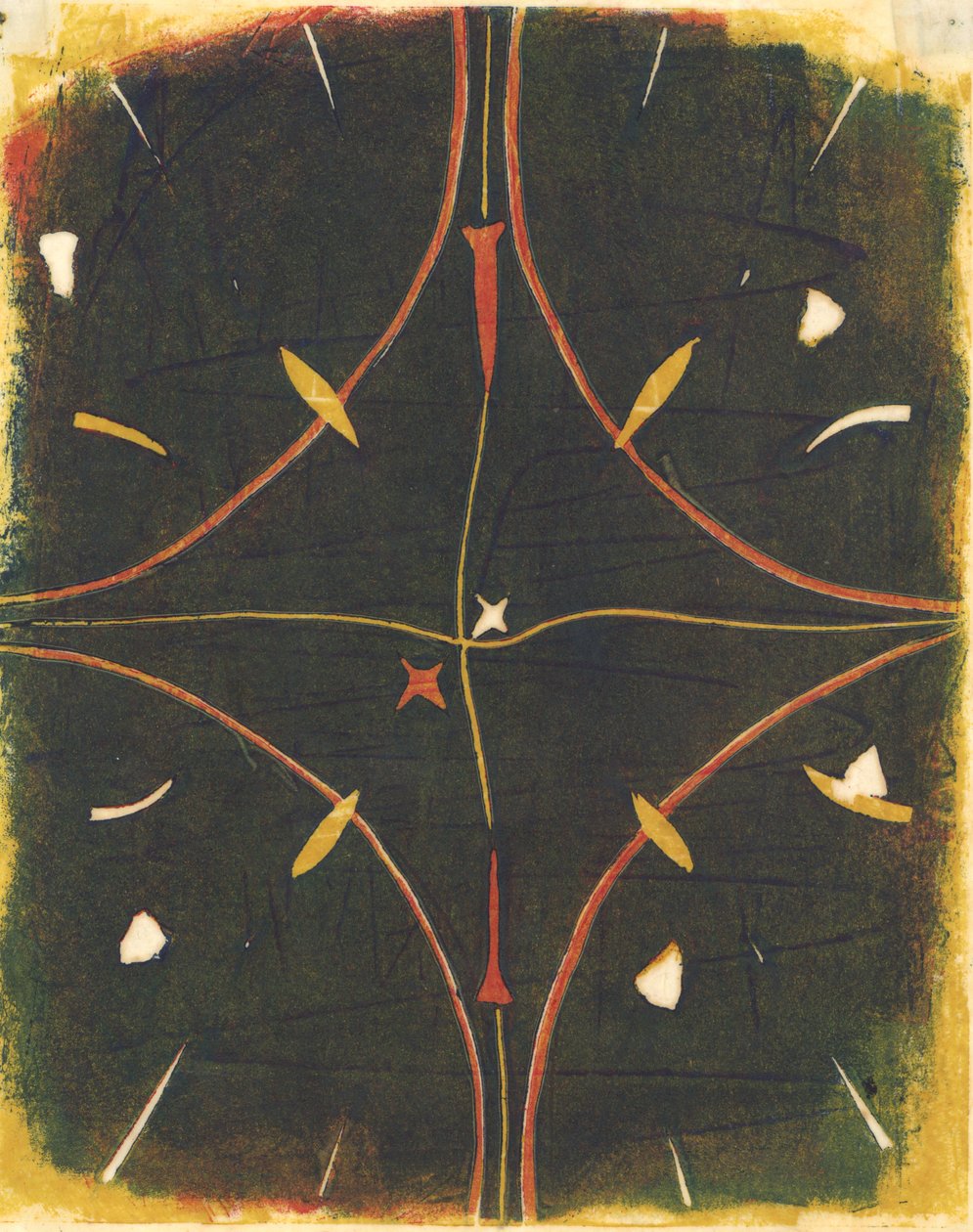 Mandala Débordé, 2012 (linocut) - Matthew Hilton