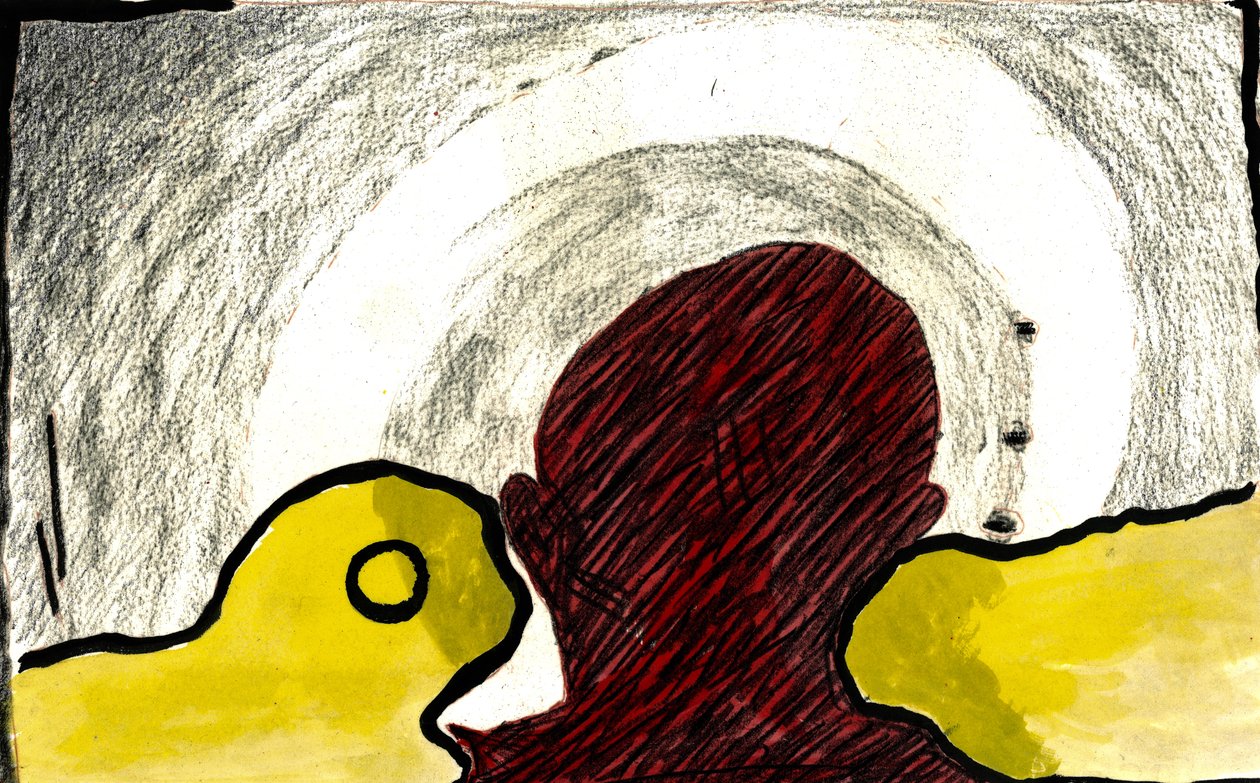 Chuchotement, 2021 (aquarelle, pastel) - Matthew Hilton