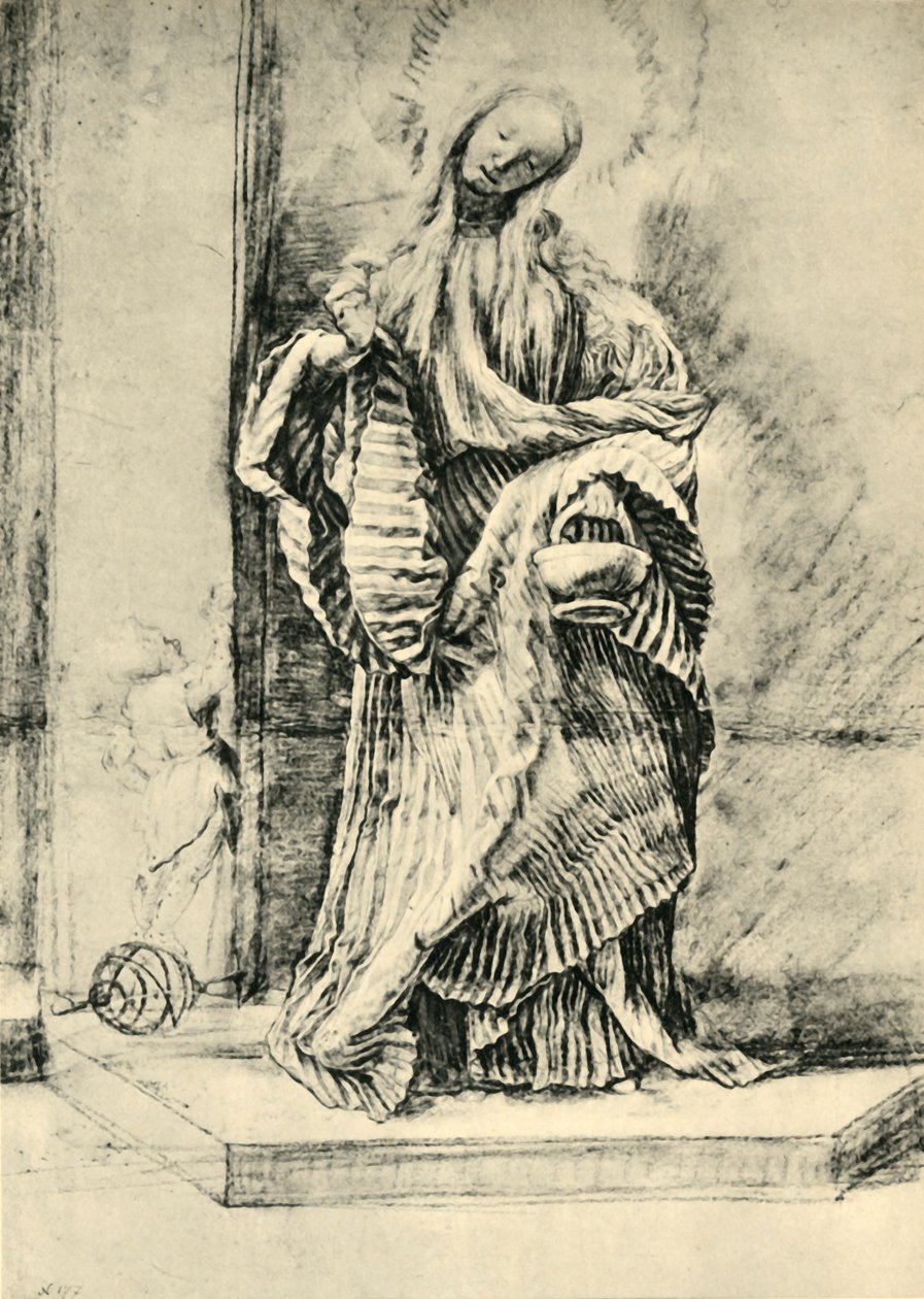 Sainte Dorothée avec un panier de fleurs - Matthias Gruenewald