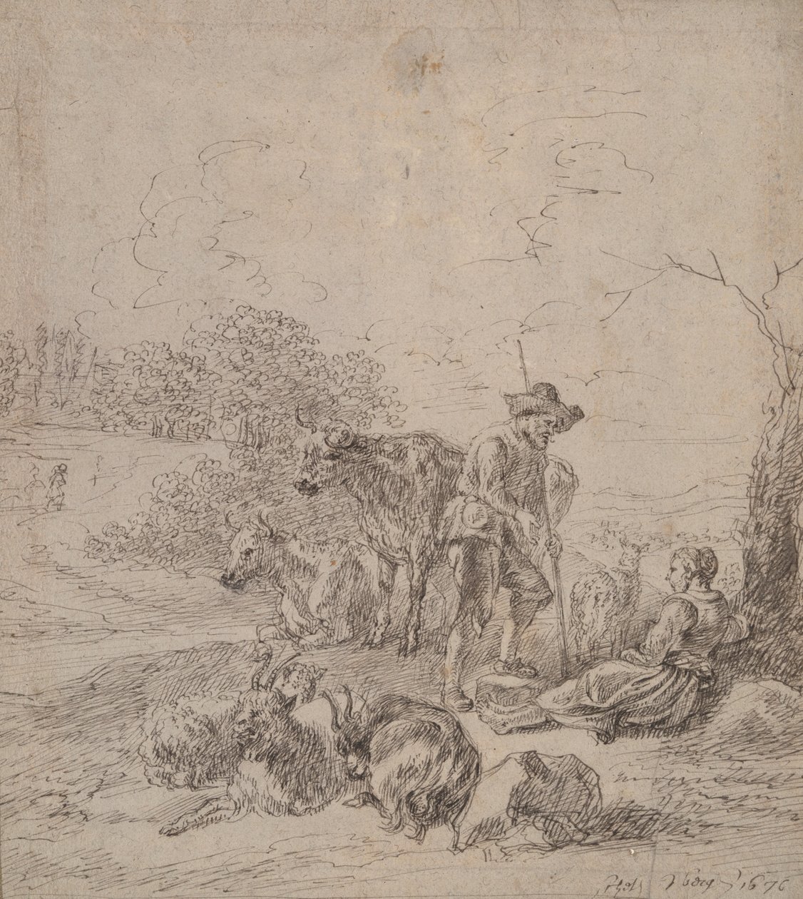 Scène pastorale - Matthys van den Bergh