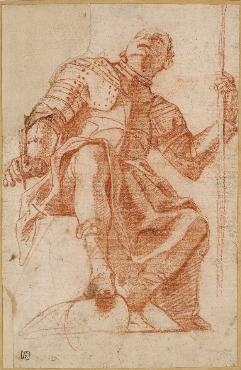 Étude pour un chevalier de Malte, milieu du XVIIe siècle - Mattia Preti