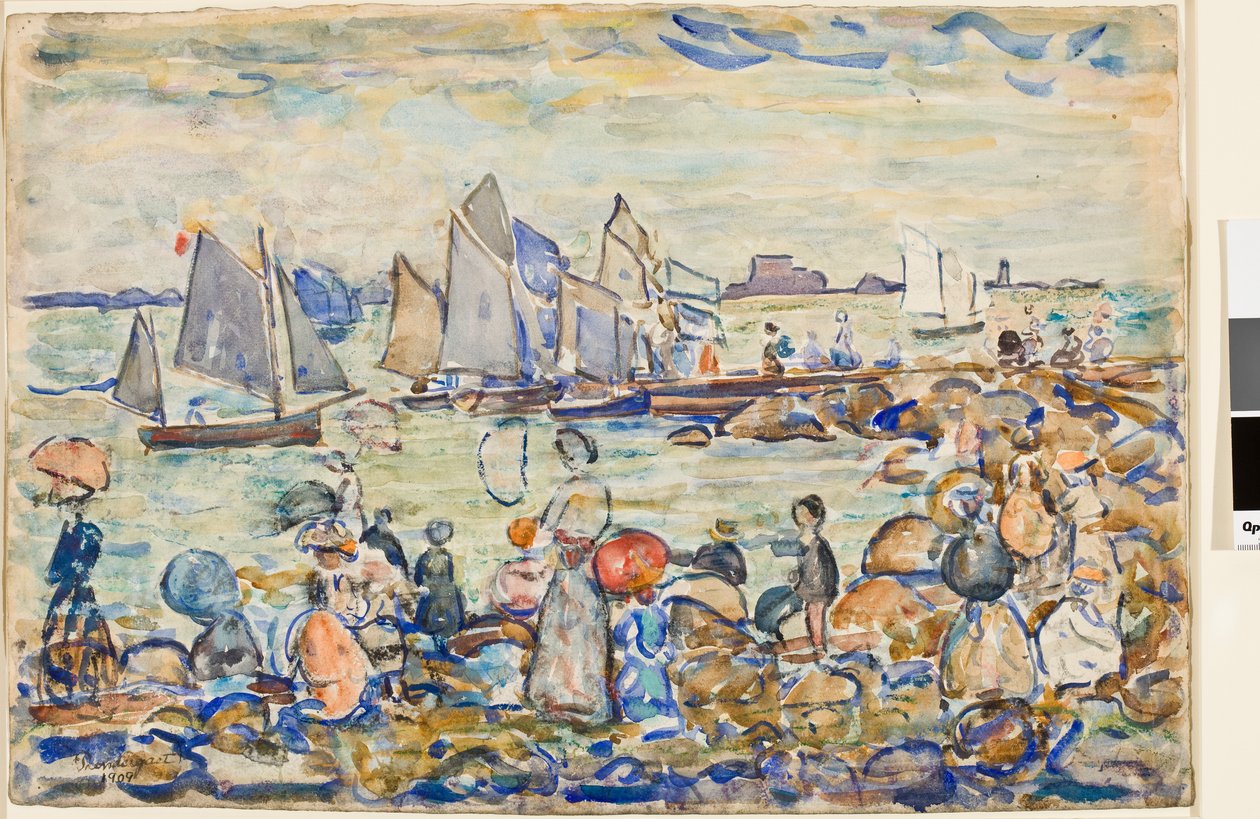 Le Port, St. Malo, Bretagne, 1909 - Maurice Brazil Prendergast