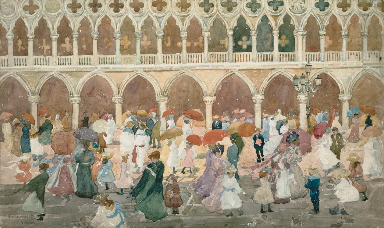 Lumière du soleil sur la Piazzetta - Maurice Brazil Prendergast