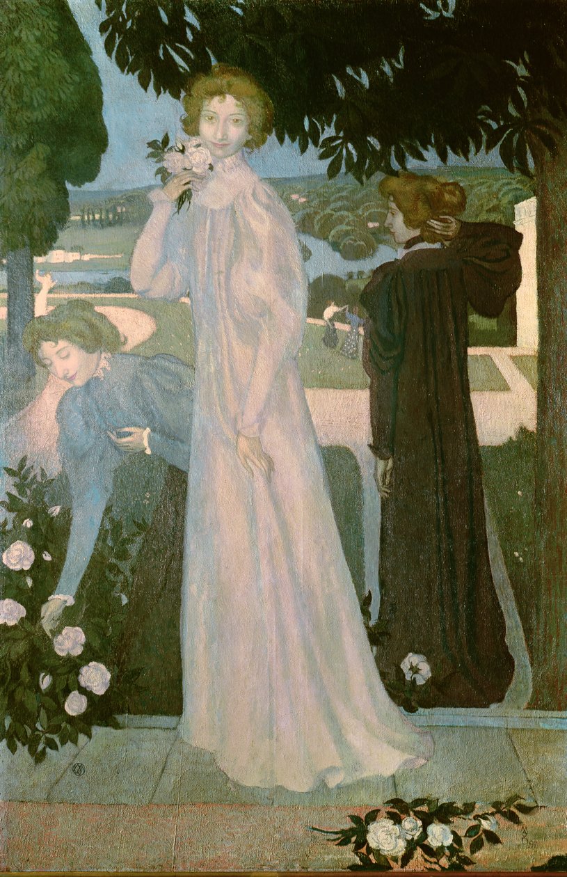 Portrait de Mademoiselle Yvonne Lerolle en trois poses, 1897 - Maurice Denis