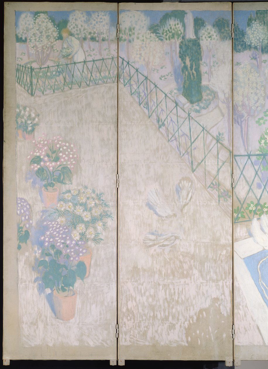 Paravent avec des colombes (détail des panneaux de gauche) - Maurice Denis