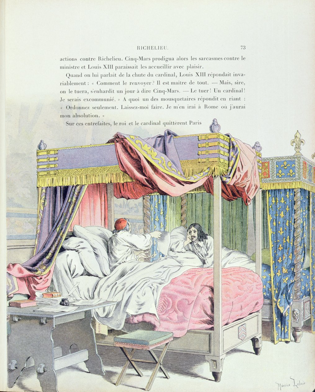 Armand-Jean du Plessis, cardinal de Richelieu (1585-1642) et Louis XIII (1601-1643), illustration d