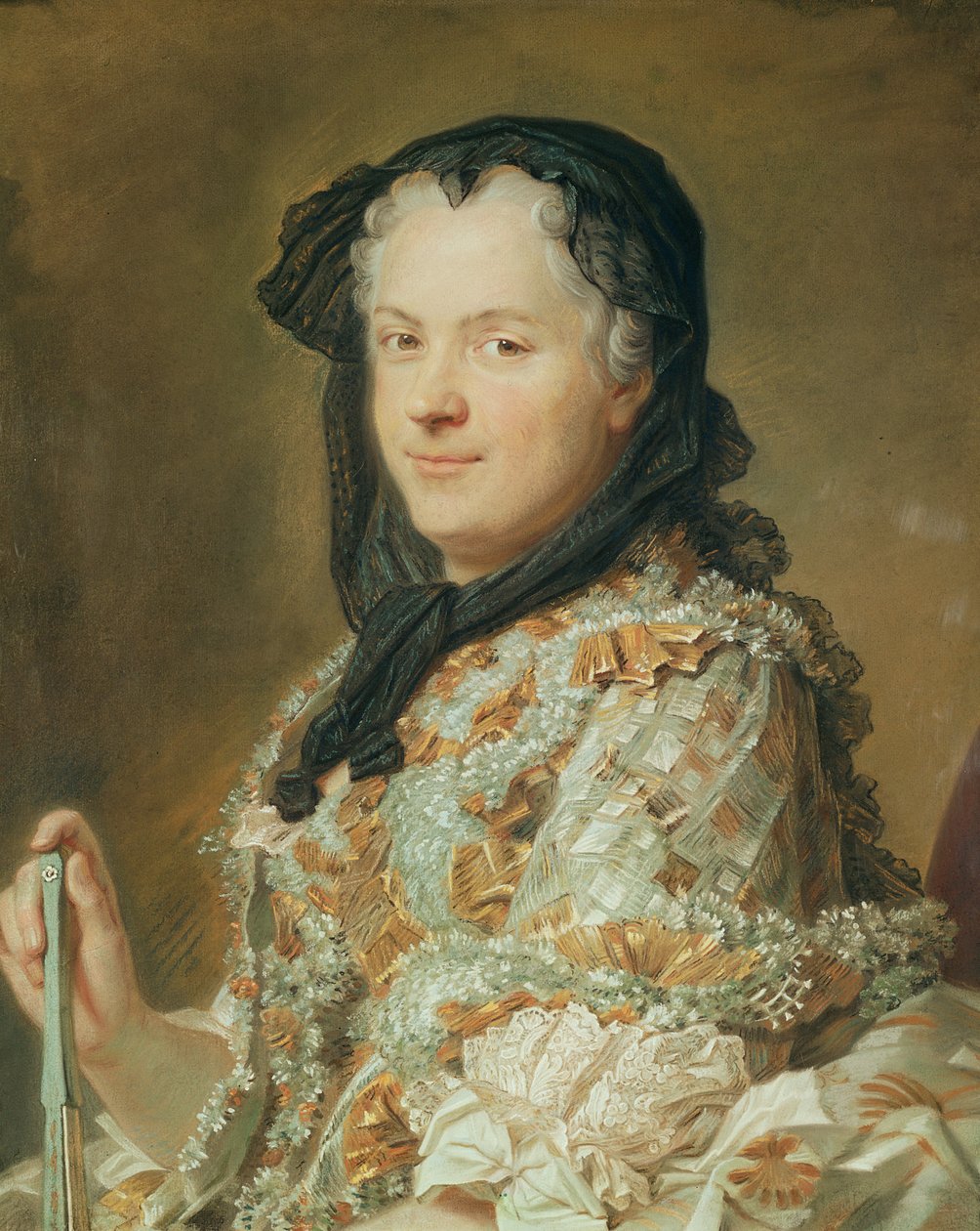Portrait de Maria Leszczynska, Reine de France et de Navarre, 1744-48 (pastel) - Maurice Quentin de La Tour