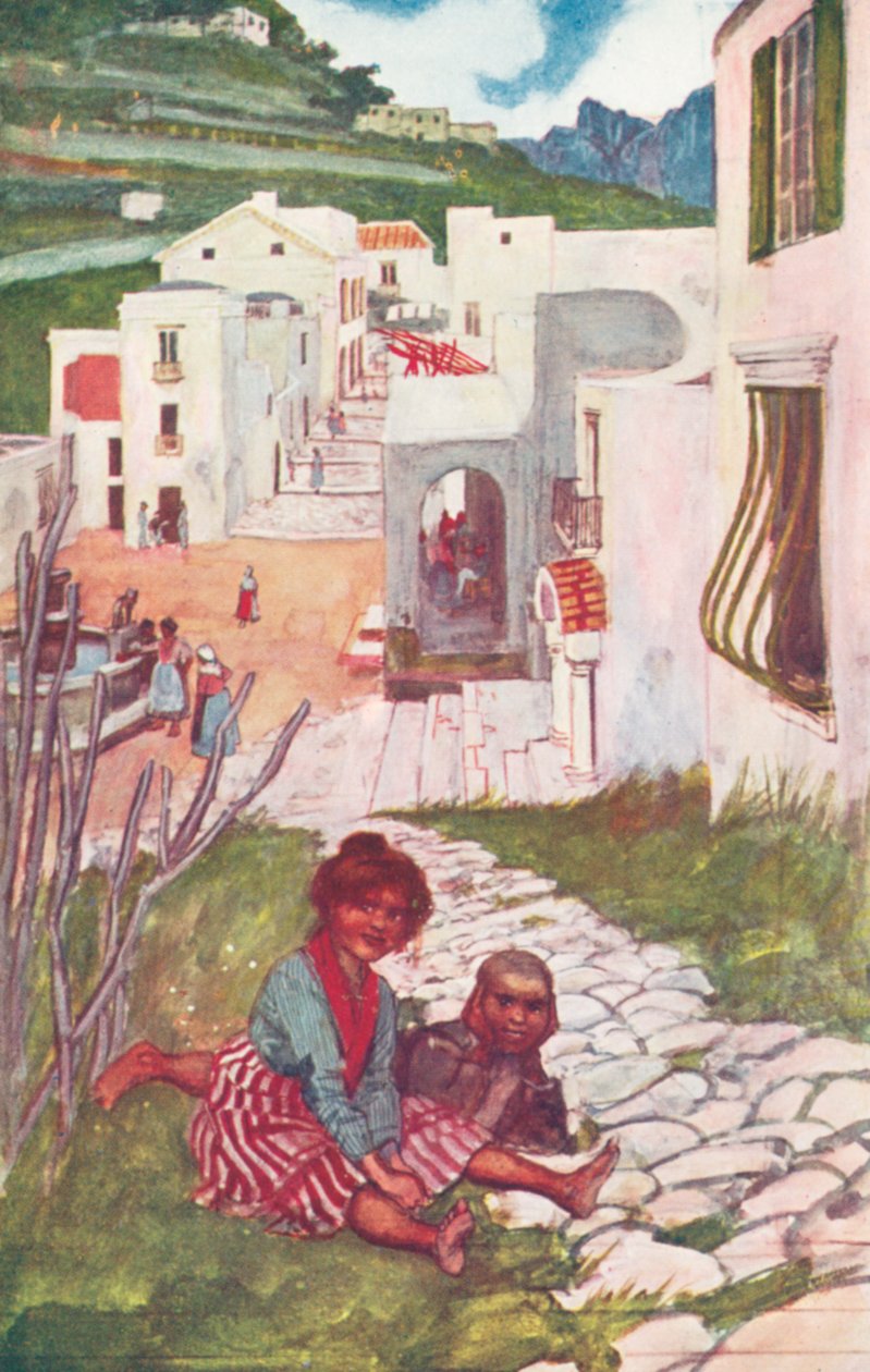 Une rue de Ravello (lithographie couleur) - Maurice (after) Greiffenhagen