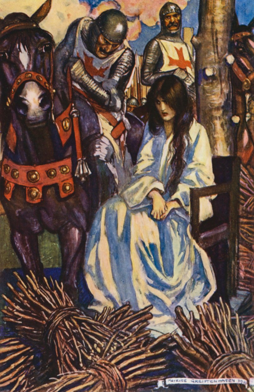 Illustration pour Ivanhoé de Sir Walter Scott (lithographie couleur) - Maurice (after) Greiffenhagen