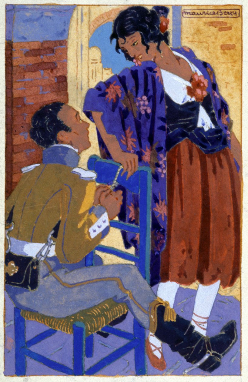 Don José et Carmen, vers 1930 (illustration) - Maurice Berty