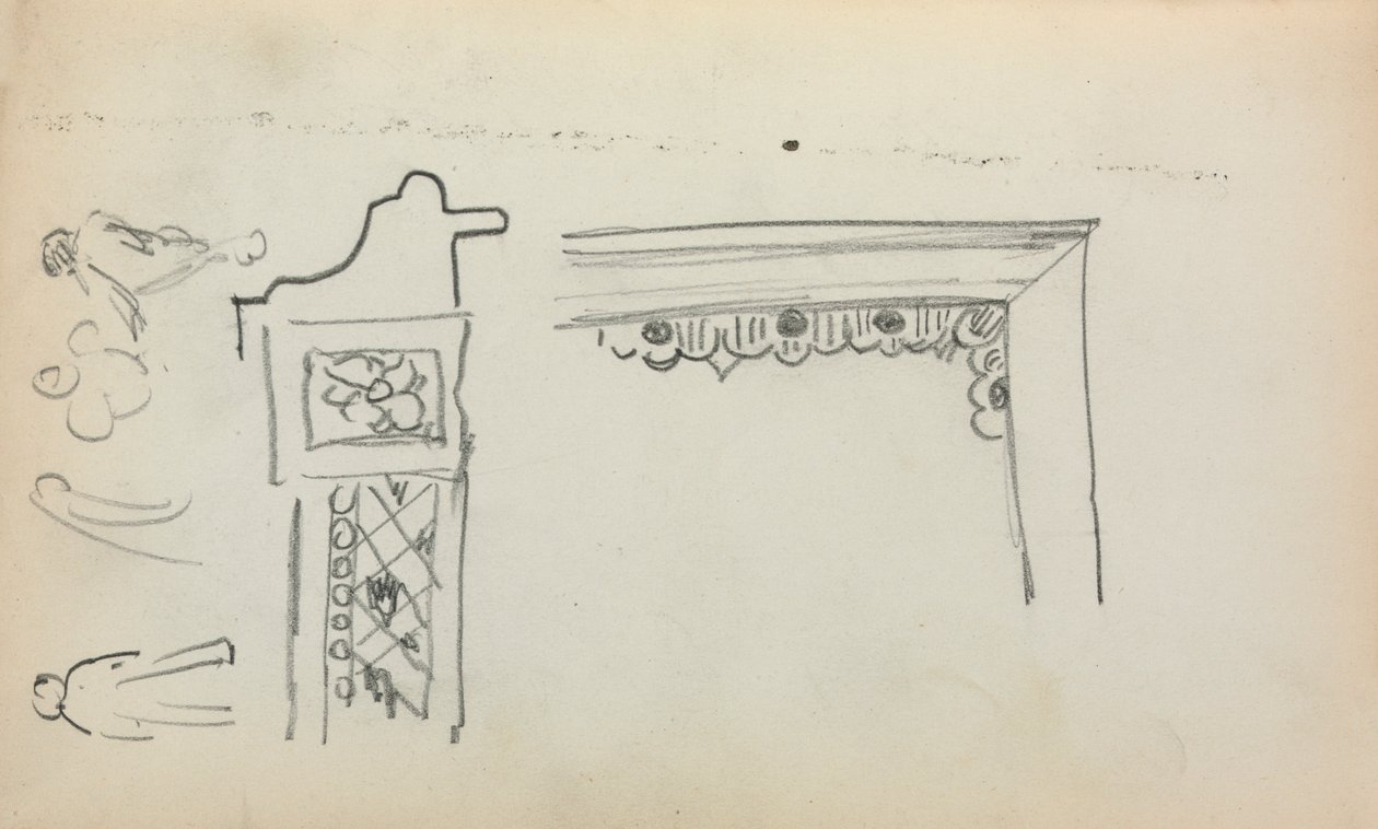 Carnet de croquis italien : Détails architecturaux et figures page 199, 1898-1899 - Maurice Brazil Prendergast