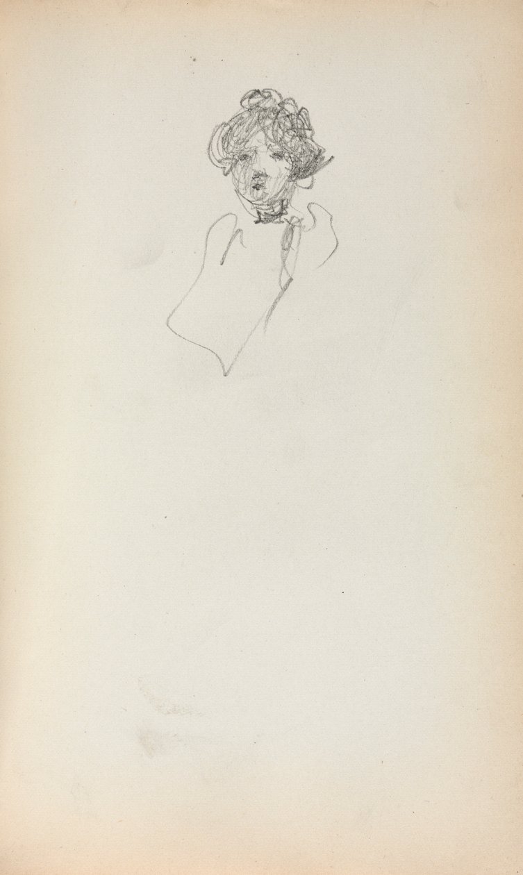Carnet de croquis italien : Tête de femme page 215, 1898-1899 - Maurice Brazil Prendergast