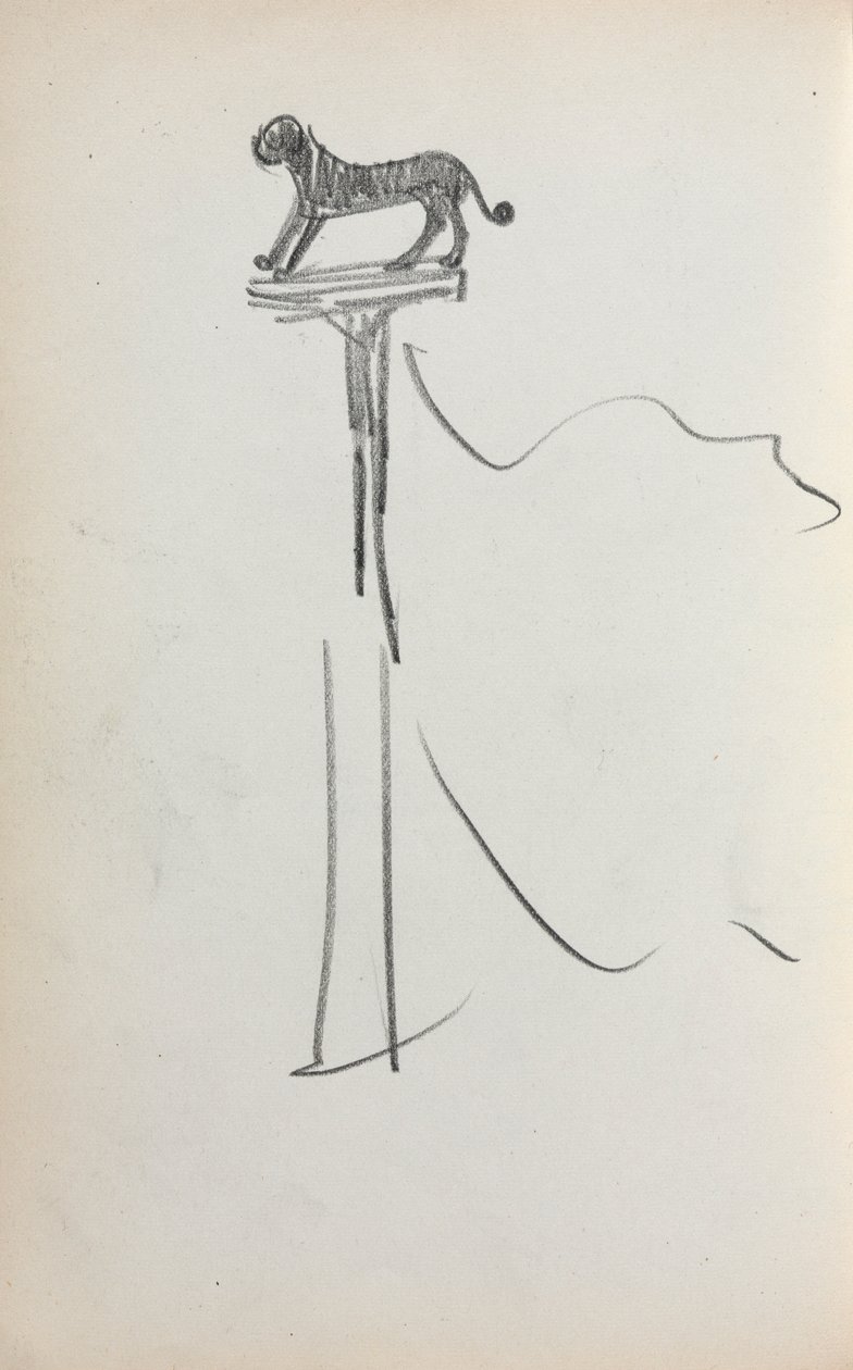 Carnet de croquis italien : Lion de San Marco page 39, 1898-1899 - Maurice Brazil Prendergast