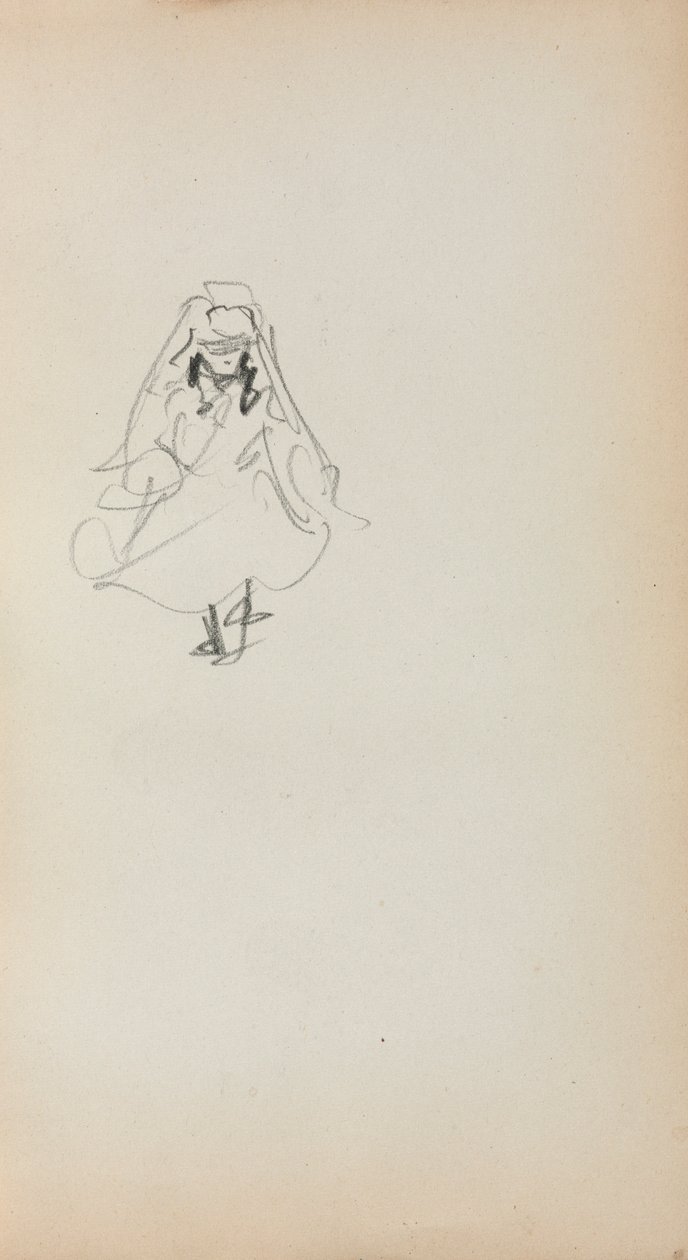 Carnet de croquis italien : Fille debout page 257, 1898-1899 - Maurice Brazil Prendergast