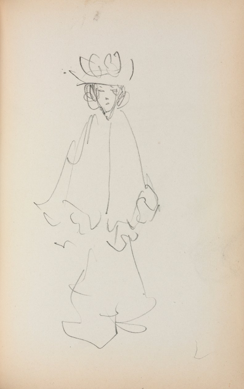 Carnet de croquis italien : Femme debout page 147, 1898-1899 - Maurice Brazil Prendergast