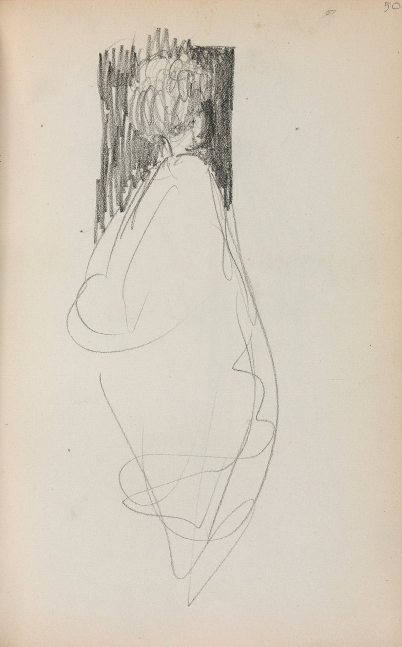 Carnet de croquis italien : Femme debout page 50, 1898-1899 - Maurice Brazil Prendergast