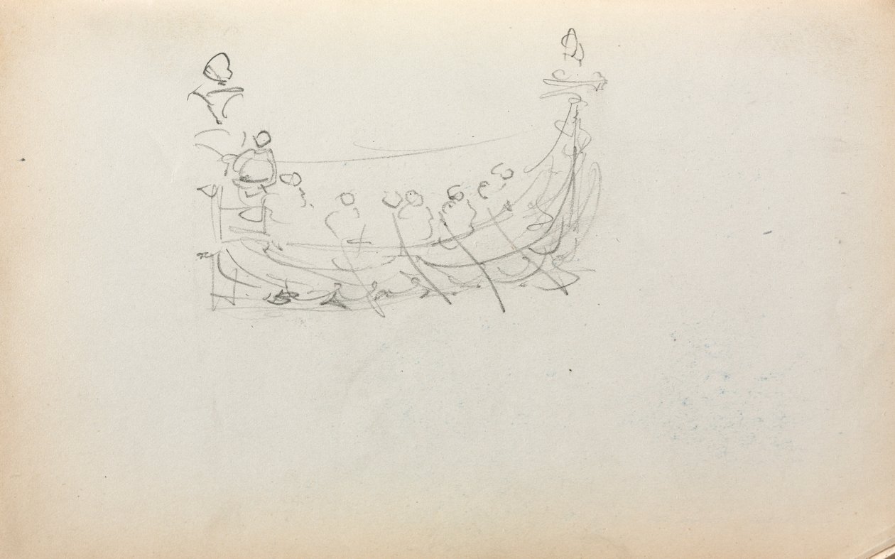 Carnet de croquis italien : Bateau vénitien page 29, 1898-1899 - Maurice Brazil Prendergast