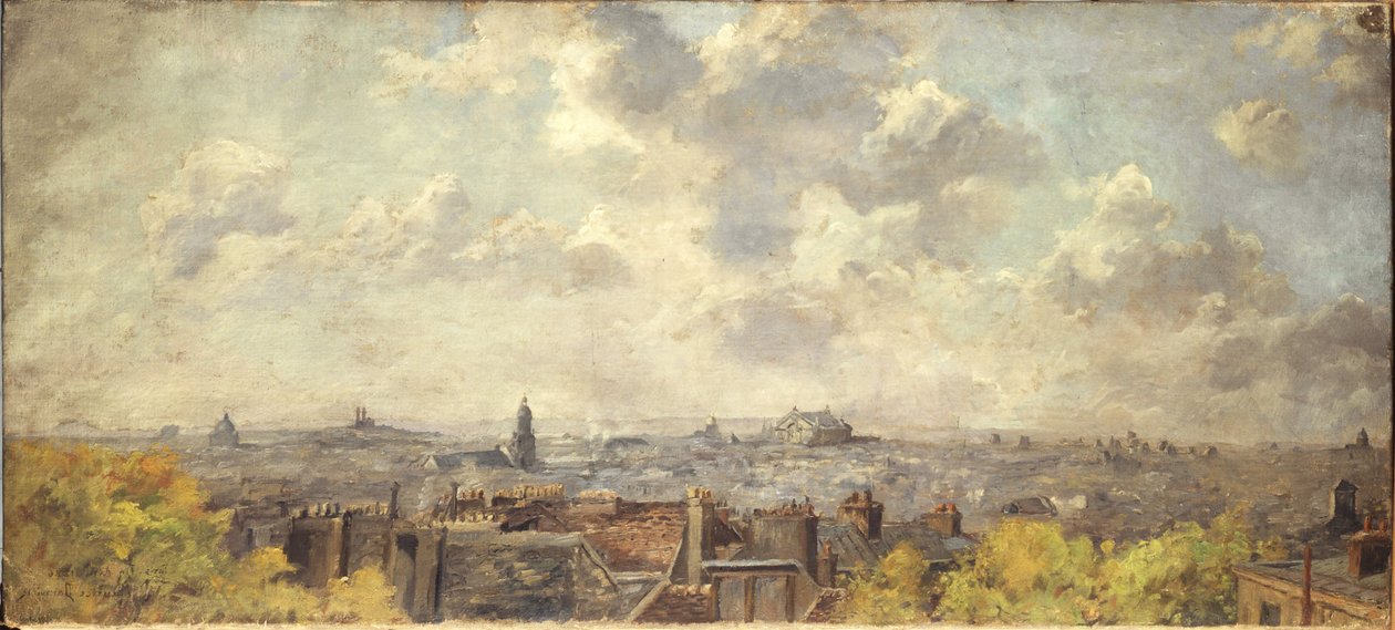 Vue panoramique de Paris, prise de la rue Victor-Massé, en 4-1886 - Maurice Dainville