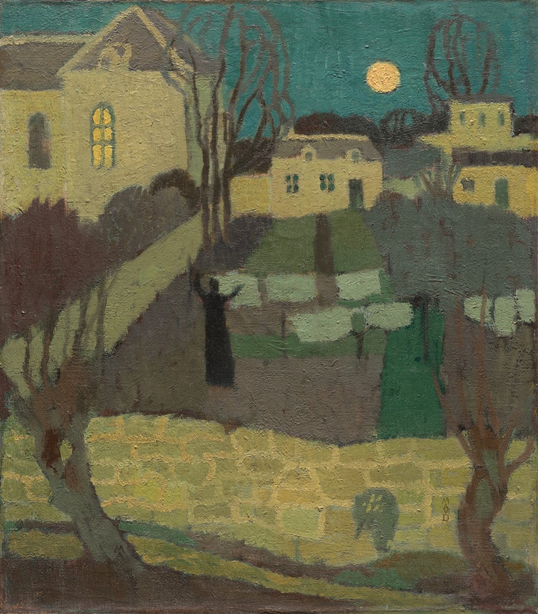 Séchage du linge, ou lever de lune au prieuré - Maurice Denis
