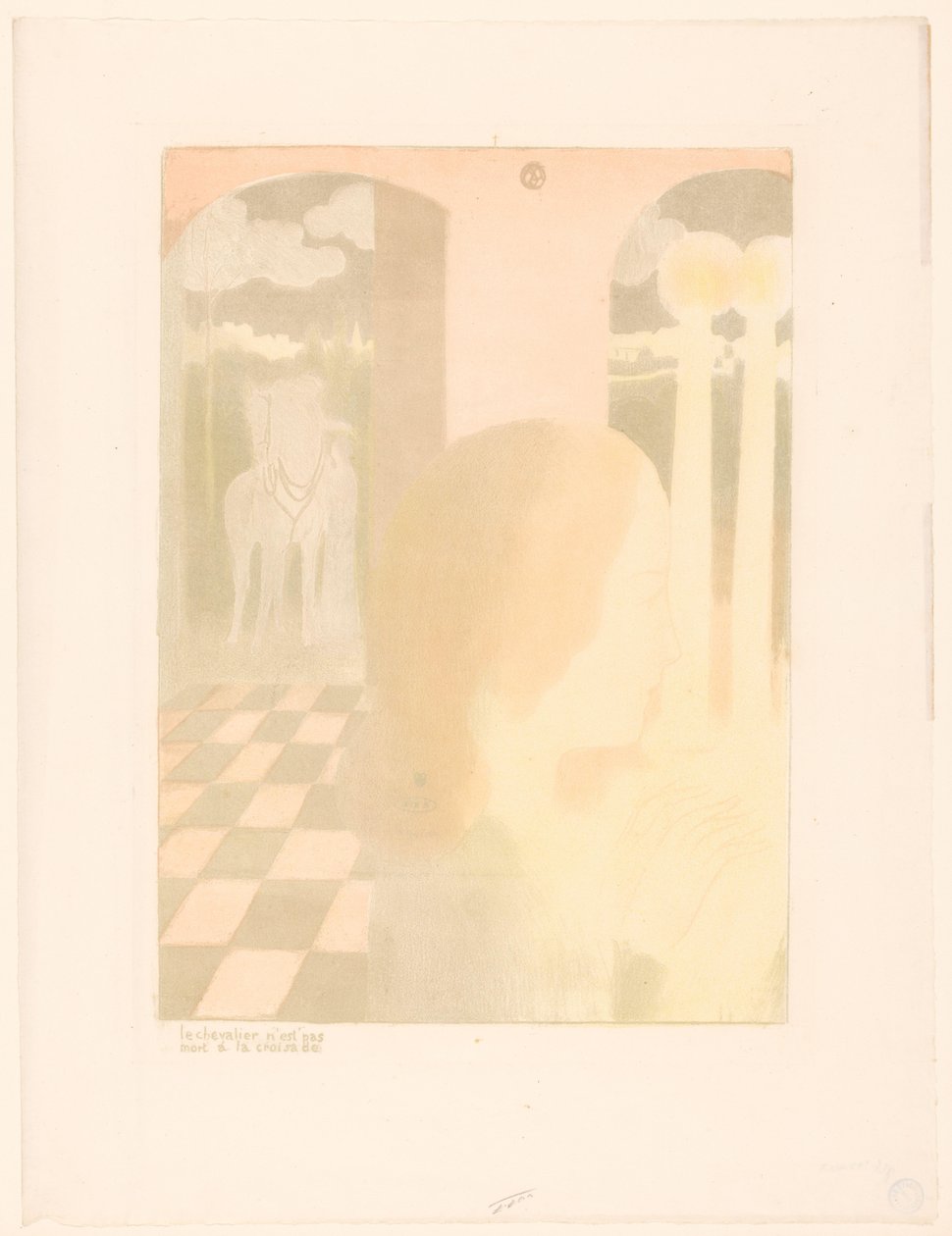 Jeune fille attendant son chevalier (Le chevalier n