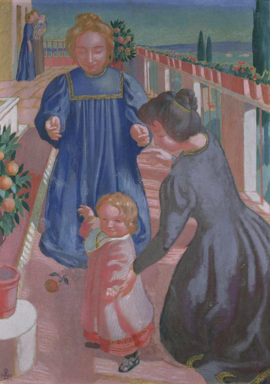 Les premiers pas sur la terrasse à Fiesole, 1898 - Maurice Denis