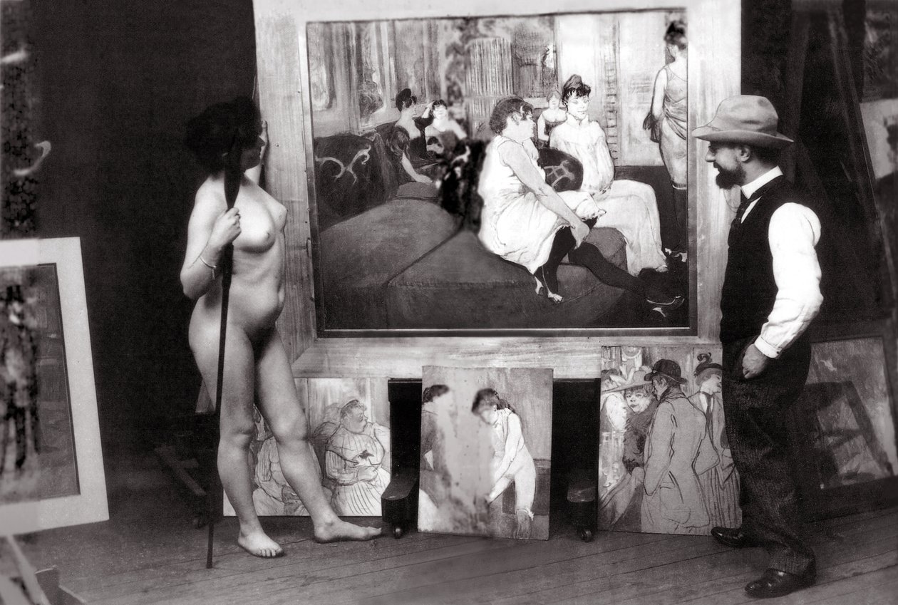 Henri de Toulouse-Lautrec dans son atelier - Maurice Guibert