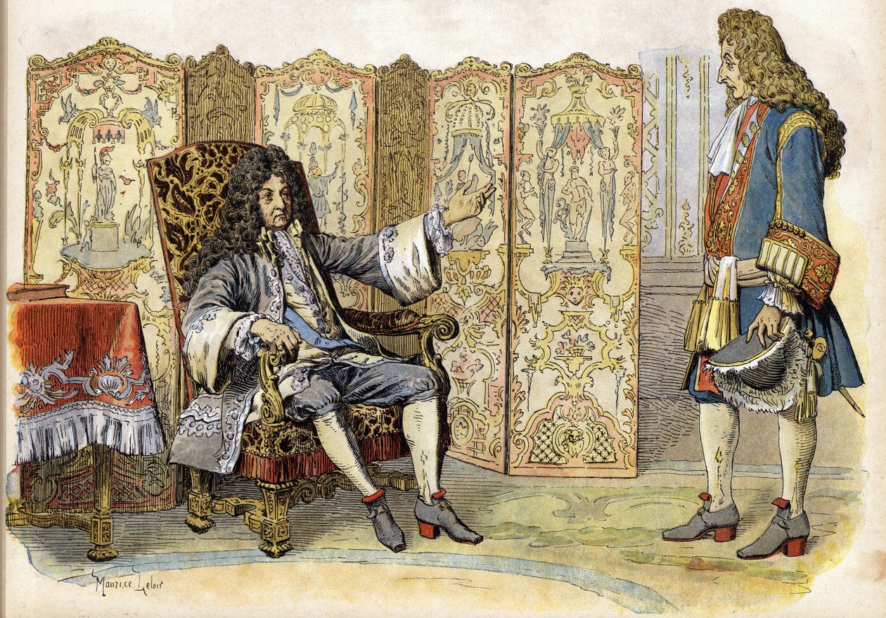 En 1712, Louis XIV appelé Le Roi-Soleil (Louis le Grand) - Maurice Leloir