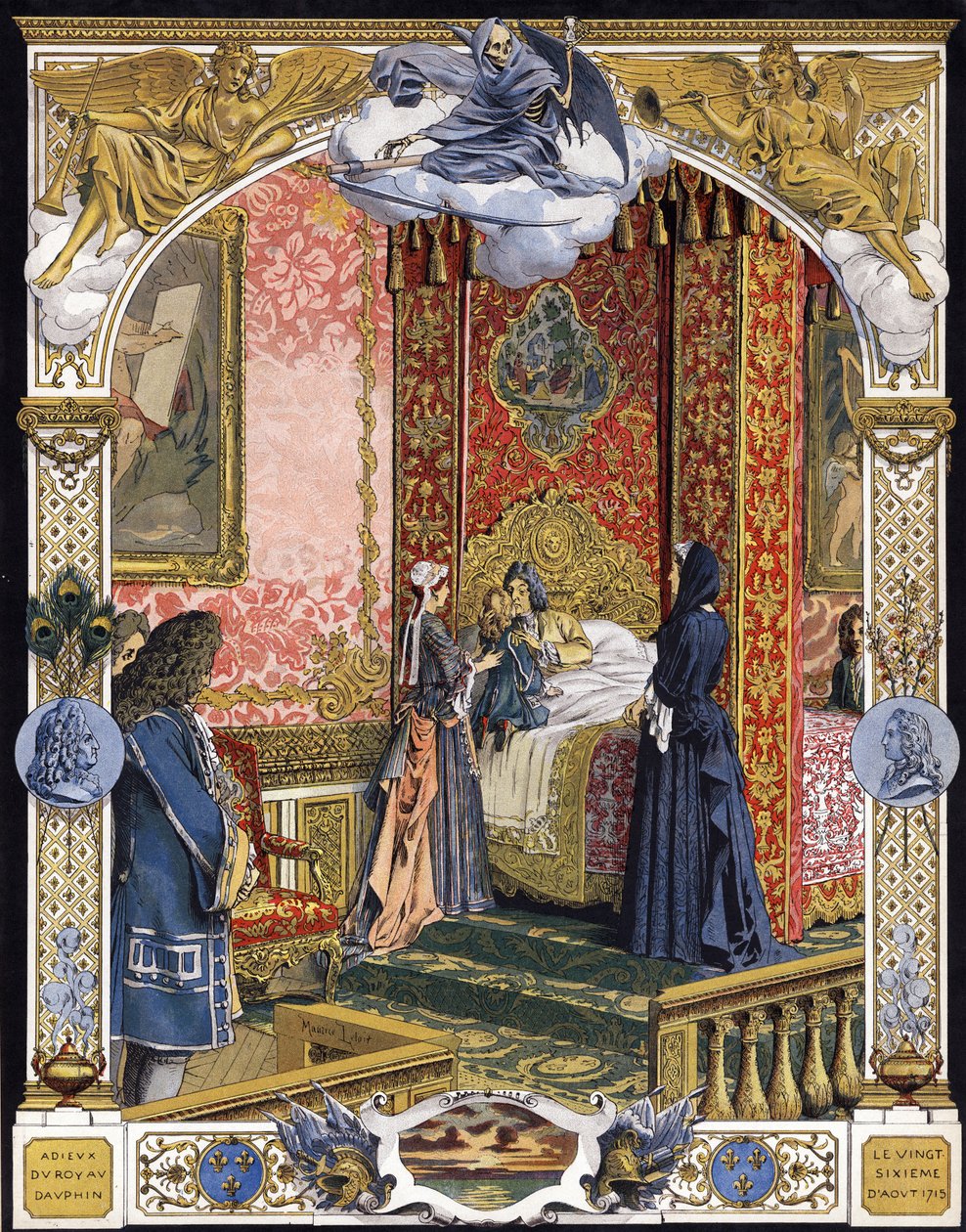 Présenté par sa gouvernante, Madame de Ventadour (Charlotte de la Mothe Houdancourt) - Maurice Leloir