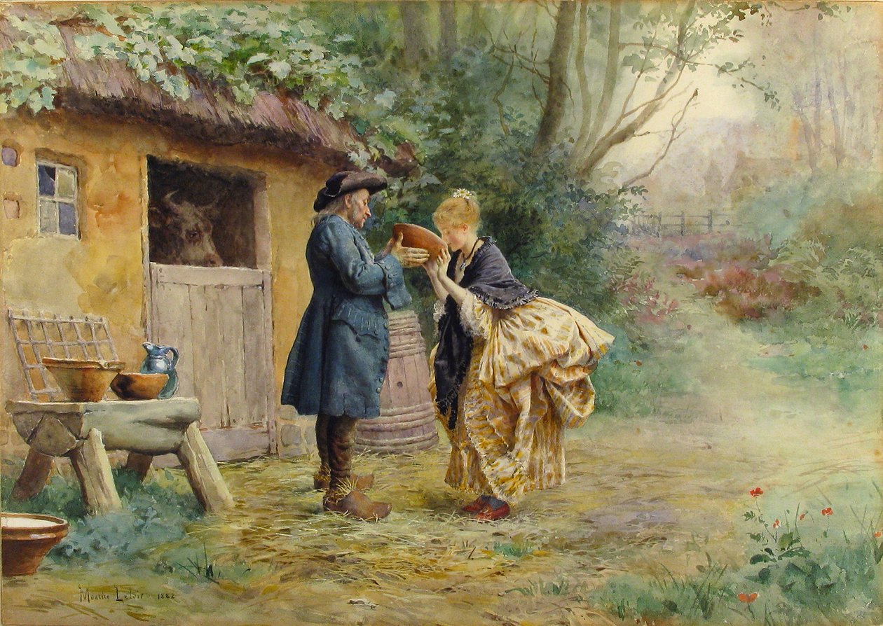 Le Verre de lait, 1882 - Maurice Leloir